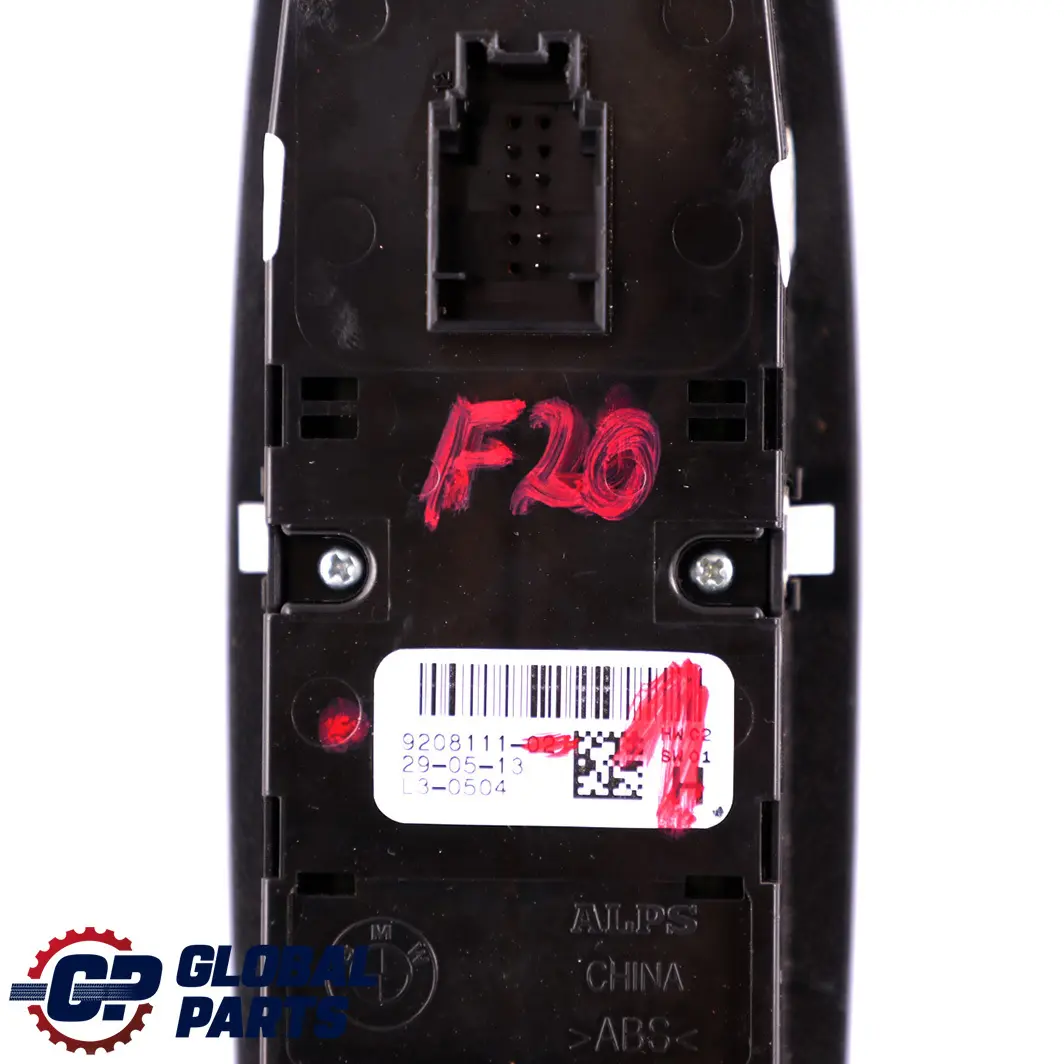 BMW F10 F11 F20 F30 X3 F25 Switch Window Lifter Driver's Side Black - SKU 9208111-1 - Part number 9208111
