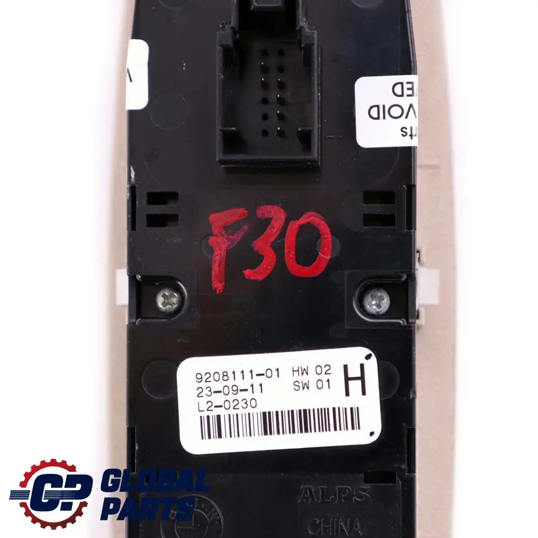 Switch Window Lifter Driver's Side Oyster to BMW F10 F20 F30 F31 F45 X5 F15 X6 F16 with Part number 9362107 BMW F10 F20 F30 F31 F45 X5 F15 X6 F16 Switch Window Lifter Driver's Side Oyster - SKU 9208111 - Part number 9362107