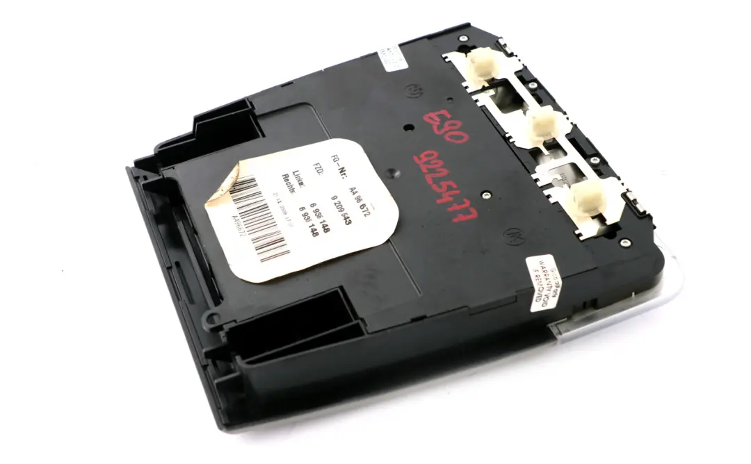 Gris Techo Luz Panel Interruptor Unidad 9137483 para BMW E81 E87 E90 E91 E92 con número de pieza 9225477 BMW E81 E87 E90 E91 E92 Gris Techo Luz Panel Interruptor Unidad 9137483 - SKU 9209543 - Número de pieza 9225477