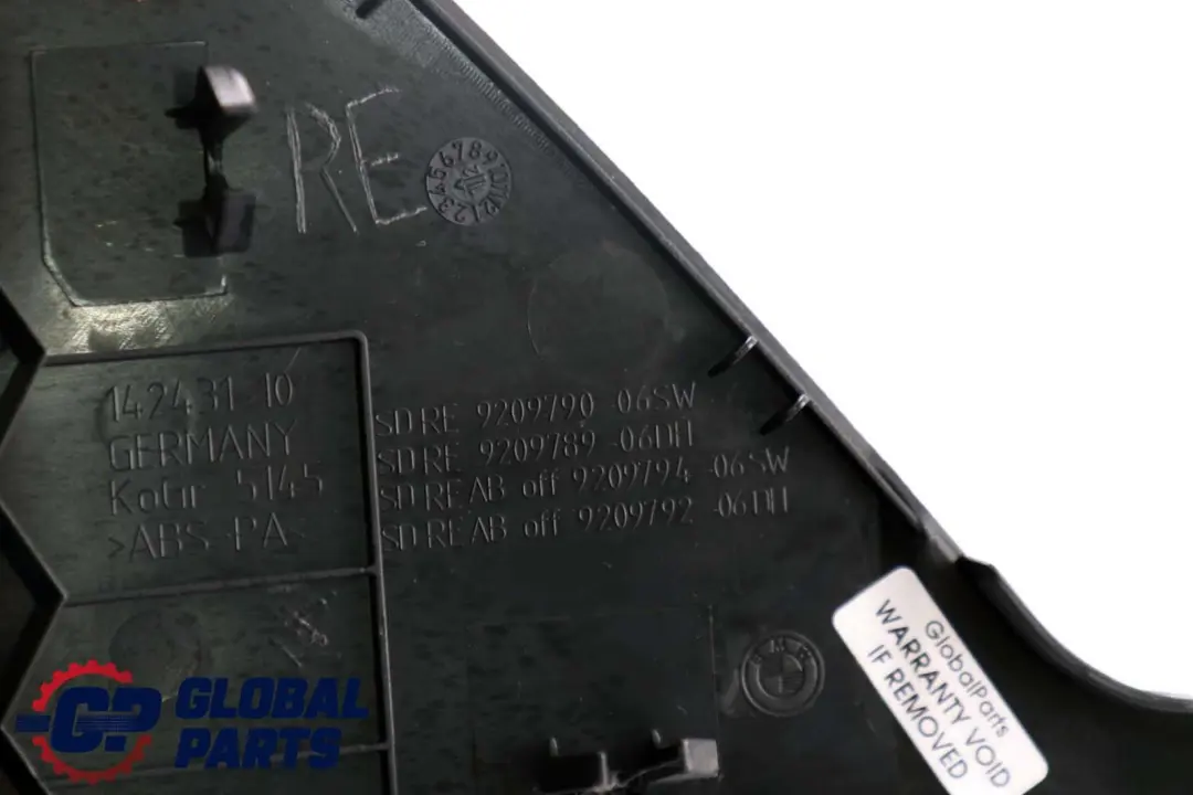 Blende Instrumententafel Rechts Schwarz für BMW 5 er F10 F11 LCI mit Teilenummer 9209790 BMW 5 er F10 F11 LCI Blende Instrumententafel Rechts Schwarz - SKU 9209790 - Teilenummer 9209790