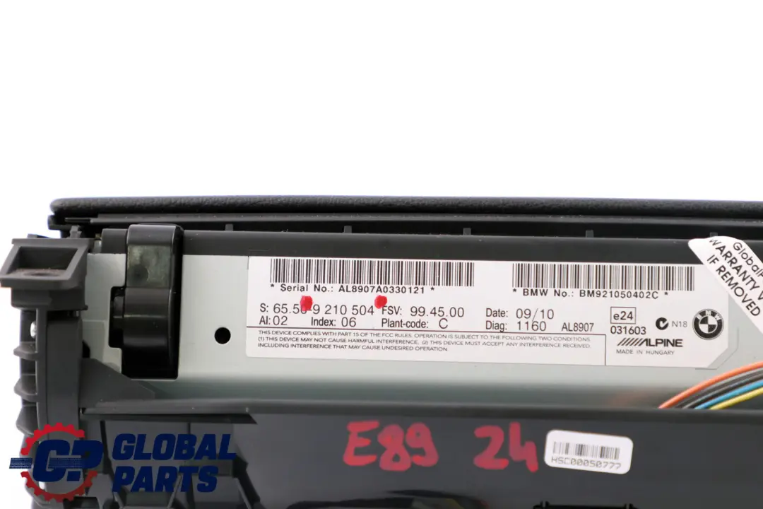 Boardmonitor Central Information Display BMW Z4 Series E89 Roadster - SKU 9210504 - Part number 9210504