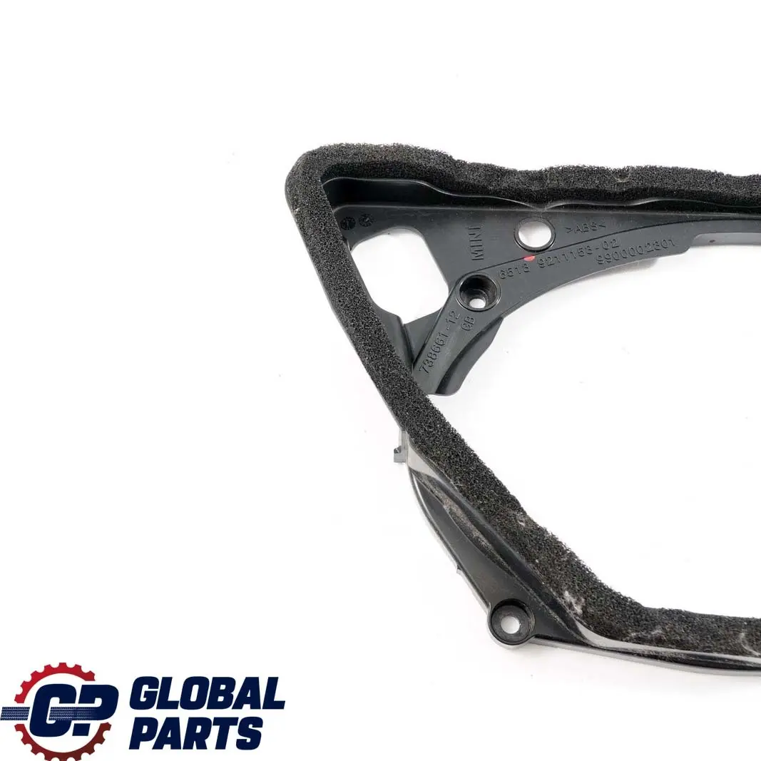 Right O/S Lateral Trim Panel Hi-Fi Loudspeaker Holder Bracket to Mini R55 Rear with Part number 9211153 Mini R55 Rear Right O/S Lateral Trim Panel Hi-Fi Loudspeaker Holder Bracket - SKU 9211153 - Part number 9211153