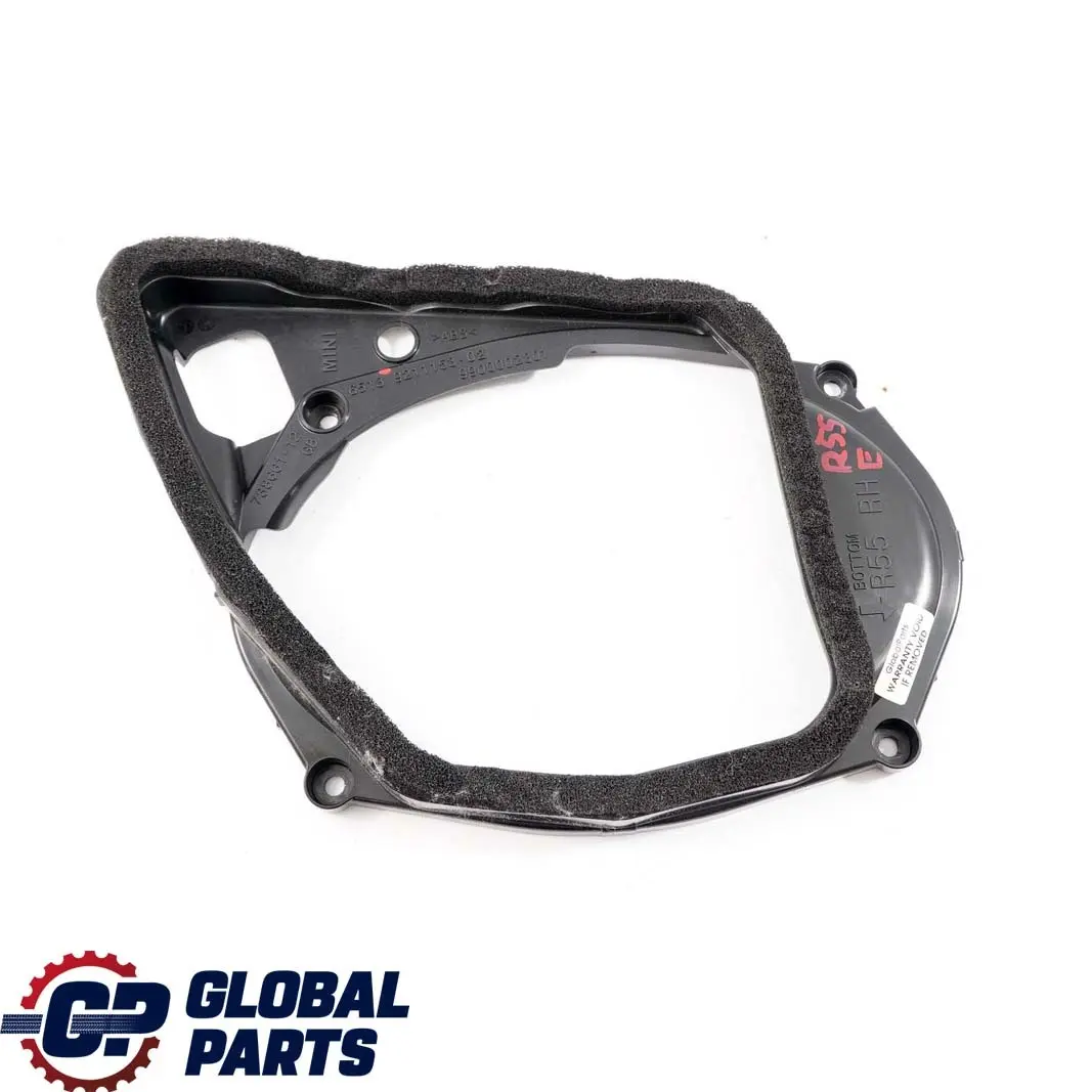 Right O/S Lateral Trim Panel Hi-Fi Loudspeaker Holder Bracket to Mini R55 Rear with Part number 9211153 Mini R55 Rear Right O/S Lateral Trim Panel Hi-Fi Loudspeaker Holder Bracket - SKU 9211153 - Part number 9211153