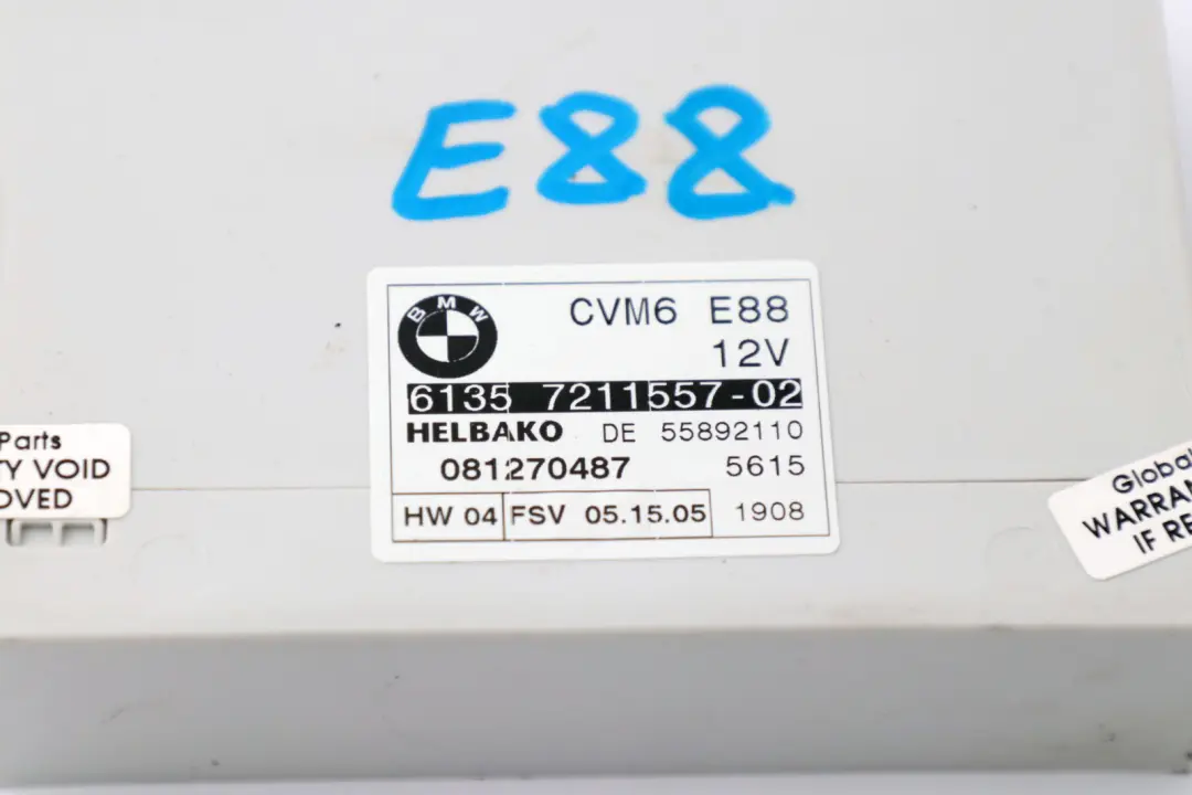 Module ECU CVM6 Pour Toit Ouvrant Décapotable pour BMW E88 Cabriolet à propos du numéro de pièce 9211494 BMW E88 Cabriolet Module ECU CVM6 Pour Toit Ouvrant Décapotable - SKU 9211494 - Numéro de pièce 9211494