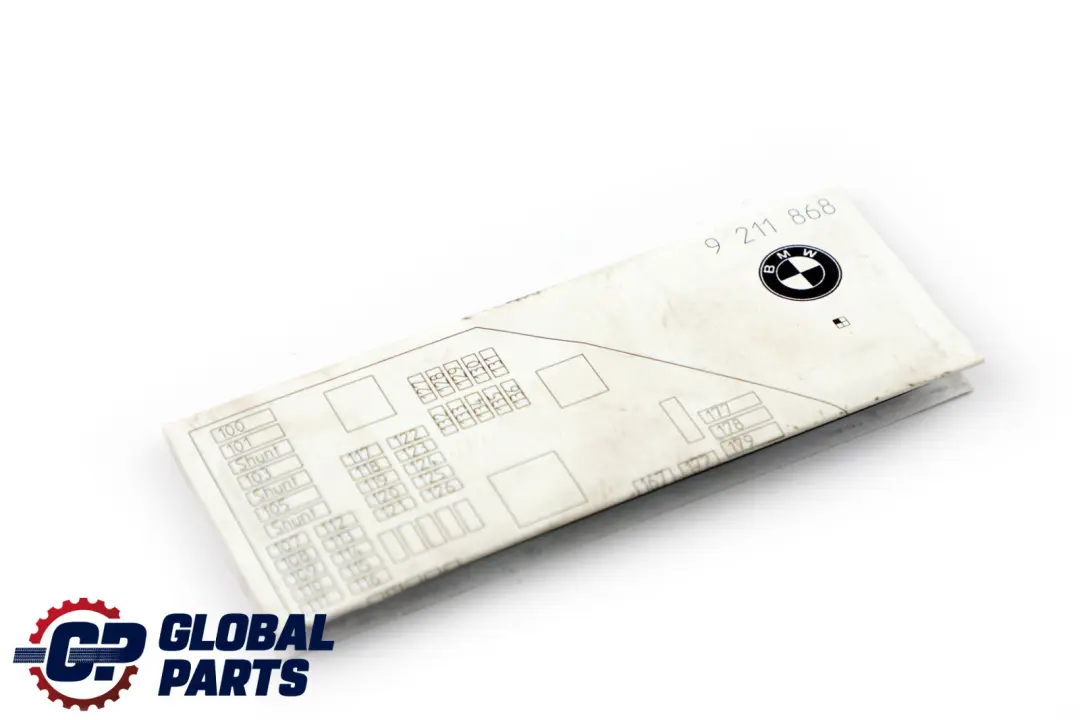 BMW F10 F11 Carte des fusibles de la clé - SKU 9211868 - Numéro de pièce 6987936