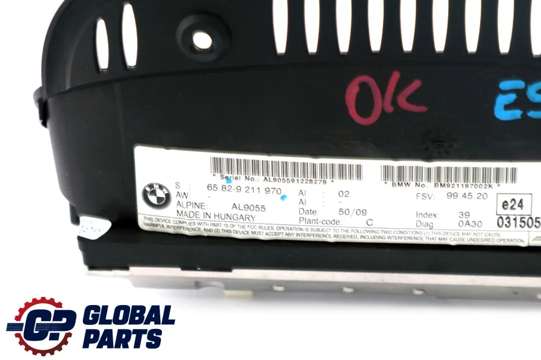  Écran Affichage BMW E90 E91 E92 E93 LCI Moniteur Navigation Satellite - SKU 9211970 - Numéro de pièce 9211970