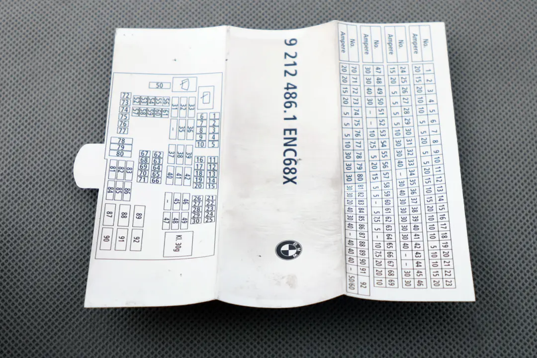 Key Map Fuse Grouping pour BMW E81 E82 E88 E90 E91 E92 E93 à propos du numéro de pièce 9232904 BMW E81 E82 E88 E90 E91 E92 E93 Key Map Fuse Grouping - SKU 9212486 - Numéro de pièce 9232904