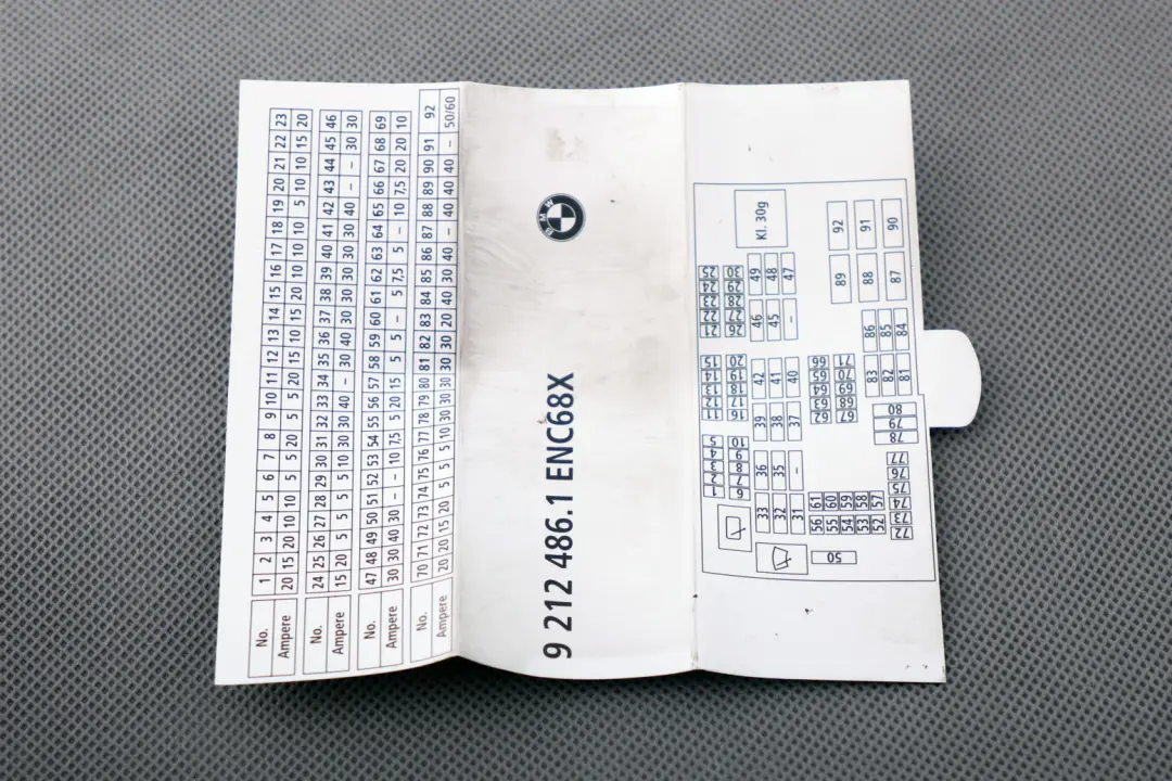 Key Map Fuse Grouping pour BMW E81 E82 E88 E90 E91 E92 E93 à propos du numéro de pièce 9232904 BMW E81 E82 E88 E90 E91 E92 E93 Key Map Fuse Grouping - SKU 9212486 - Numéro de pièce 9232904