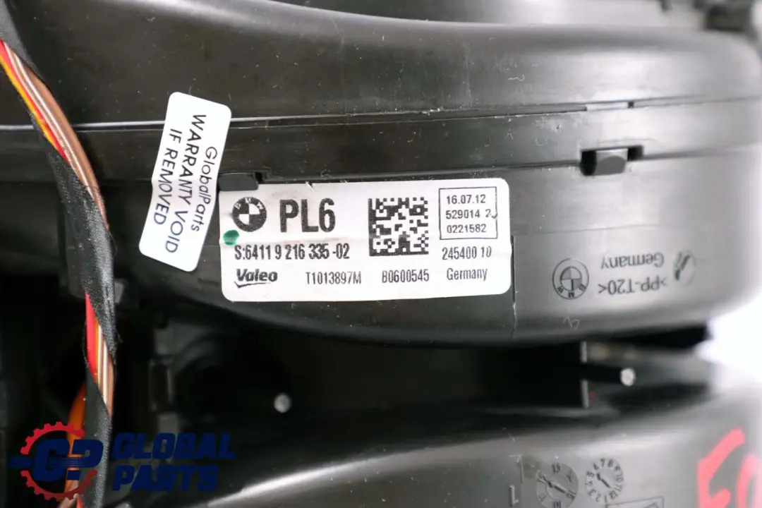 BMW F01 F10 F11 Rear Heater Blower Motor 6411 - SKU 9216335 - Part number 9216335