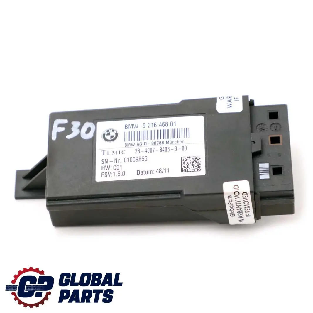 Module Commande Chauffage Sièges Avant ECU pour BMW F10 F11 F20 F30 F31 à propos du numéro de pièce 9216468 BMW F10 F11 F20 F30 F31 Module Commande Chauffage Sièges Avant ECU - SKU 9216468 - Numéro de pièce 9216468