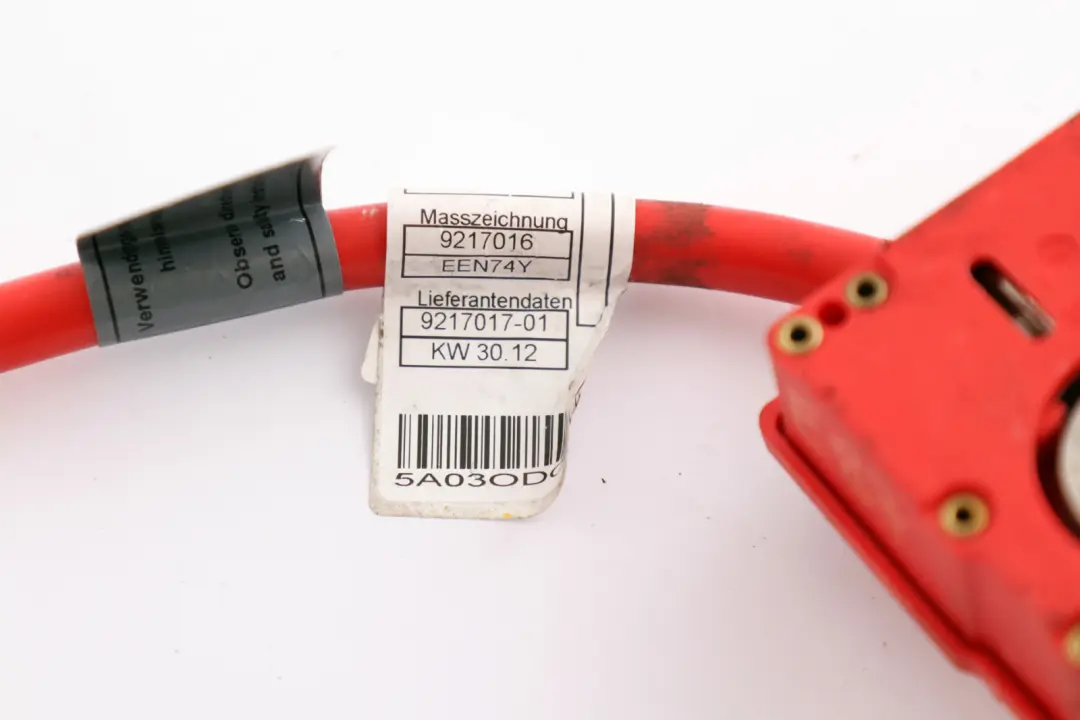  Cable De Batería BMW E81 E87 E87N Polo Positivo - SKU 9217017 - Número de pieza 9217017
