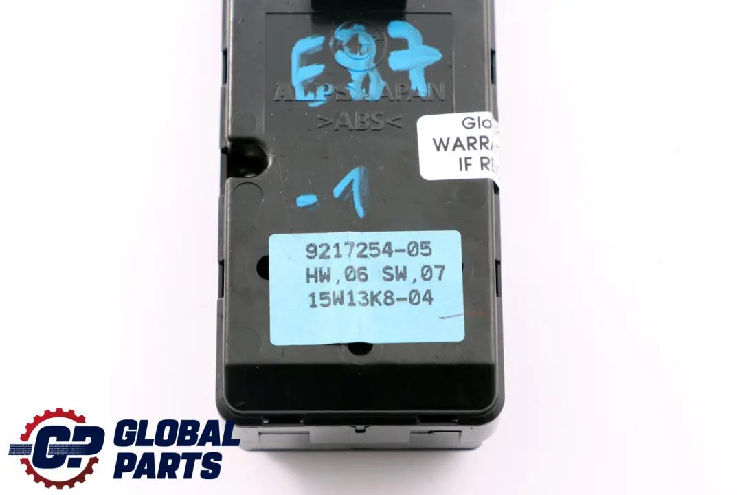 Interruptor Elevalunas Lado Conductor Derecho Negro para BMW E87 E87N con número de pieza 9217254 BMW E87 E87N Interruptor Elevalunas Lado Conductor Derecho Negro - SKU 9217254-1 - Número de pieza 9217254
