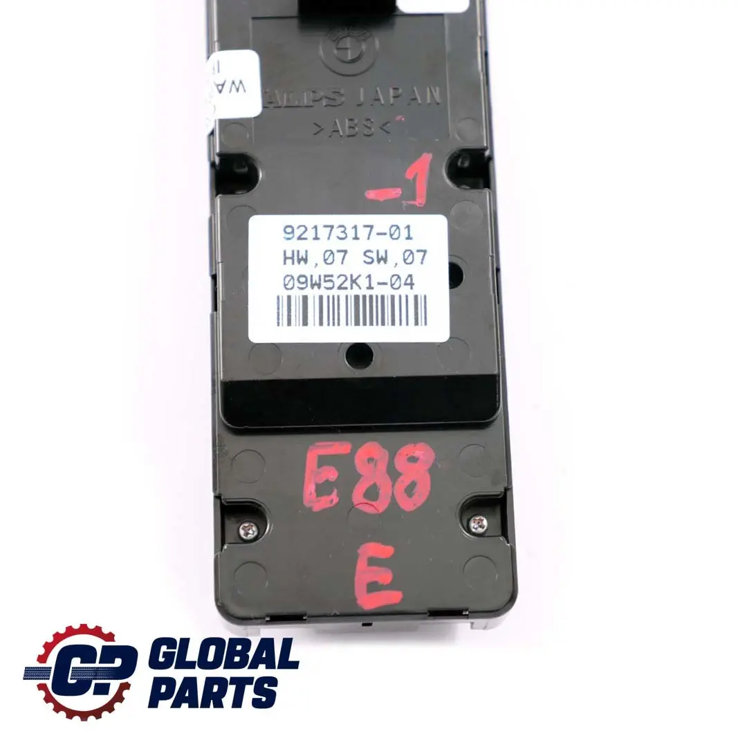 BMW E88 Interruptor Elevalunas Lado Conductor Negro - SKU 9217317-1 - Número de pieza 9217317