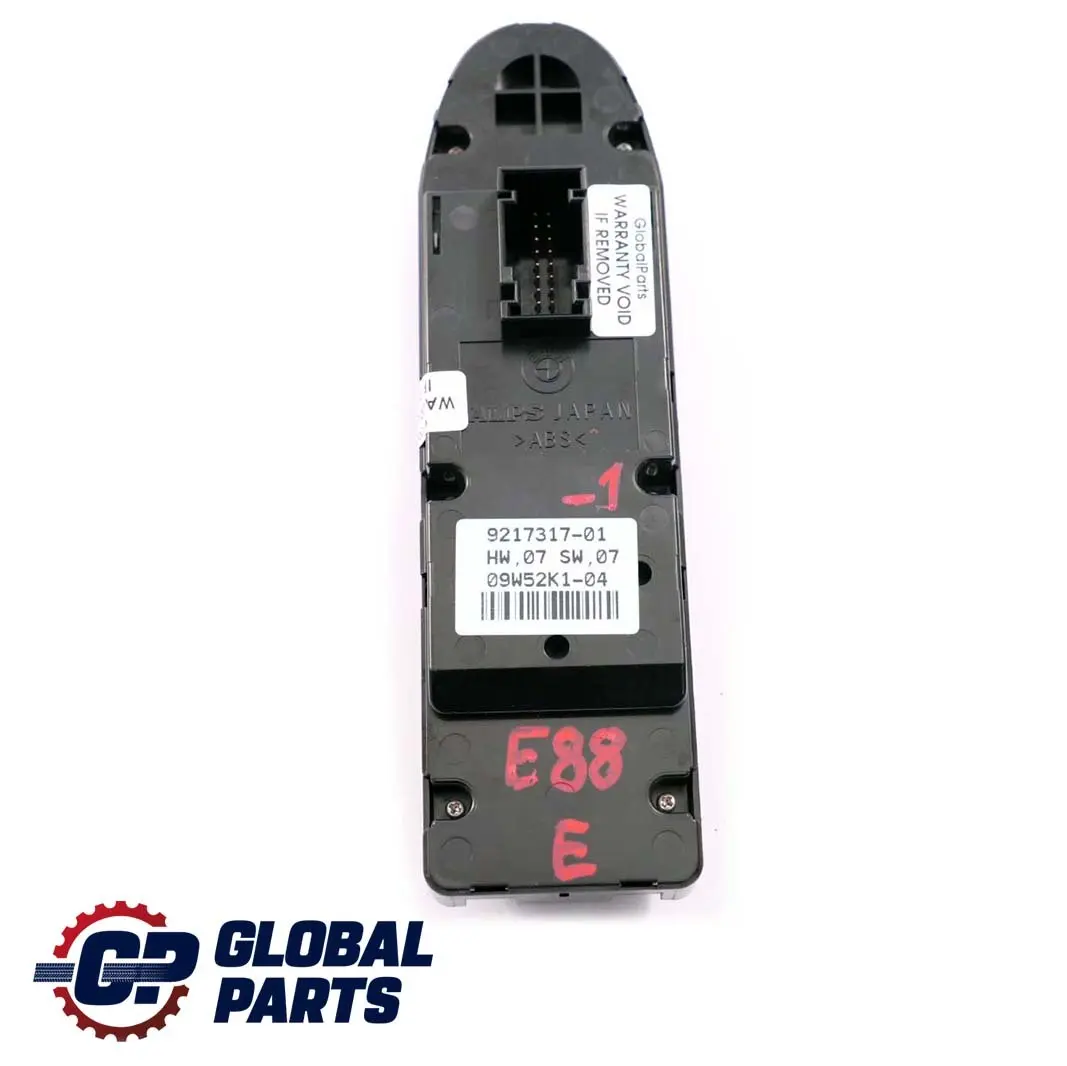 BMW E88 Interruptor Elevalunas Lado Conductor Negro - SKU 9217317-1 - Número de pieza 9217317