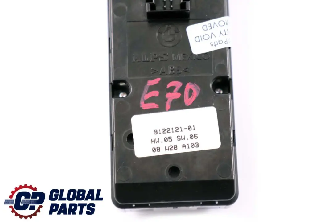 Schalter Fensterheber Power Fold Control Fahrerseite für BMW X5 E70 X6 E71 mit Teilenummer 9122121 BMW X5 E70 X6 E71 Schalter Fensterheber Power Fold Control Fahrerseite - SKU 9218044 - Teilenummer 9122121