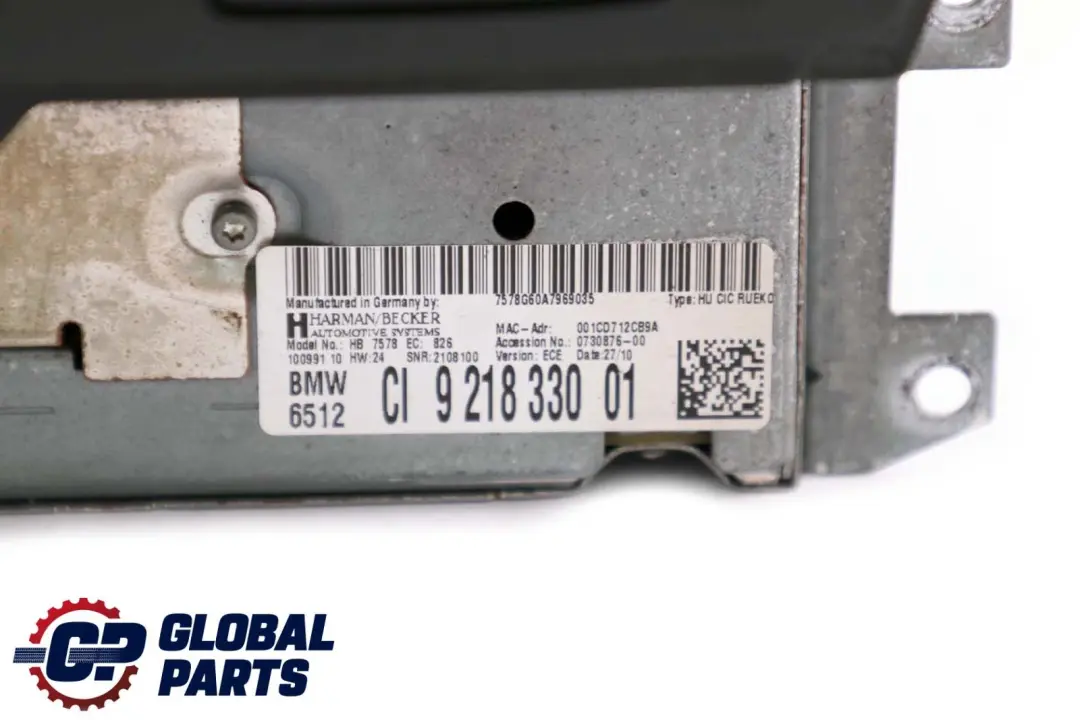 Sistema Di Navigazione Auto Computer CIC per BMW E81 E87 E90 LCI E92 con numero di parte 9218330 BMW E81 E87 E90 LCI E92 Sistema Di Navigazione Auto Computer CIC - SKU 9218330 - Numero di parte 9218330