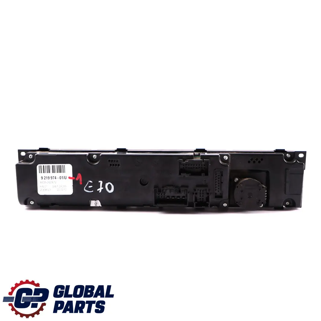 Pannello Unità Controllo Aria Condizionata Automatica per BMW X5 X6 E70 E71 con numero di parte 9219974 BMW X5 X6 E70 E71 Pannello Unità Controllo Aria Condizionata Automatica - SKU 9219974 - Numero di parte 9219974