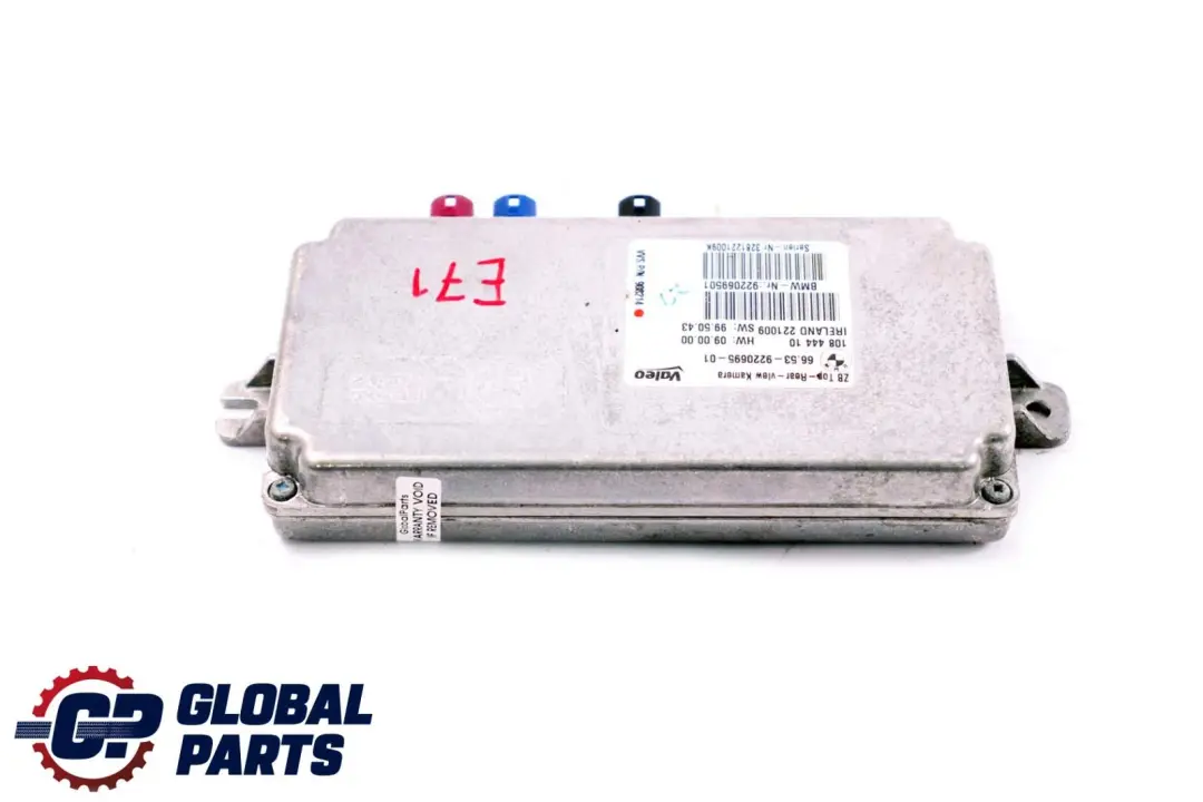 BMW X5 X6 E70 E71 Steuergerät Modul Oben Rück Ansicht Kamera - SKU 9220695 - Teilenummer 9291386