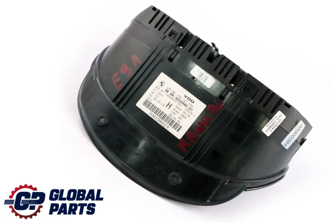 BMW 3 X1 Series E84 E90 E91 E92 Petrol Instrument Cluster Speedo Clocks 9220982 - SKU rhd-9220982 - Part number 9130296
