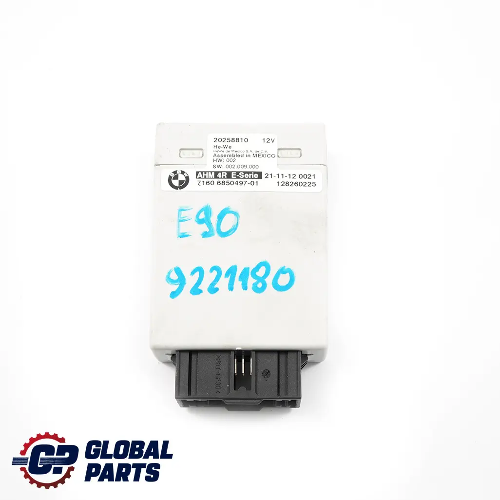 BMW 1 3 5 7 Serie E60 E61 E65 E81 E87 E90 Module d'attelage - SKU 9221180 - Numéro de pièce 9221180