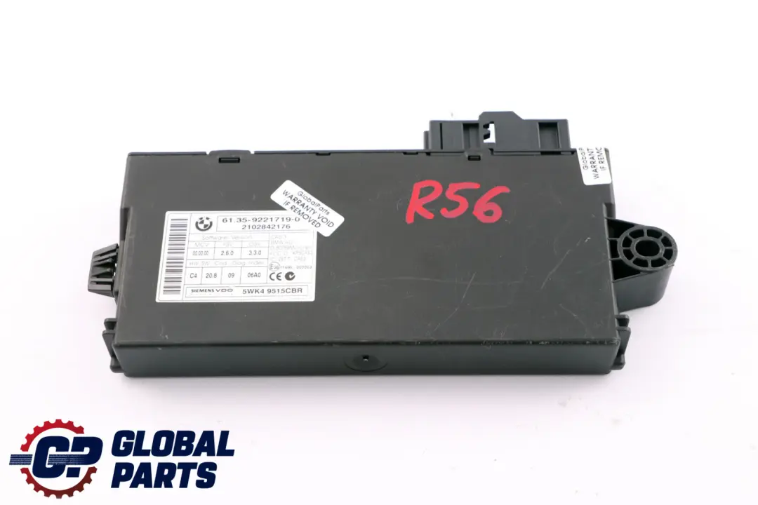 Mini Cooper R55 R56 R60 CAS 3 ECU Control Unit Key Reading Module - SKU 9221719 - Part number 9395657