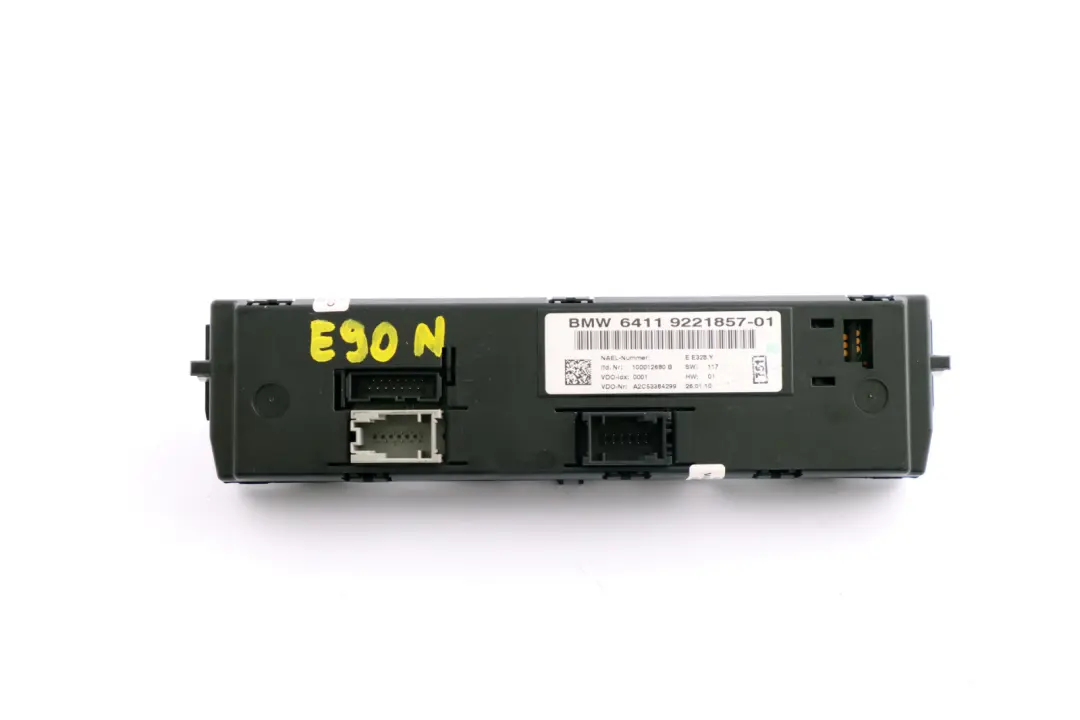 BMW E90 E91 E92 E93 LCI Panneau de Controle De La Climatisation - SKU 9221857 - Numéro de pièce 9221857