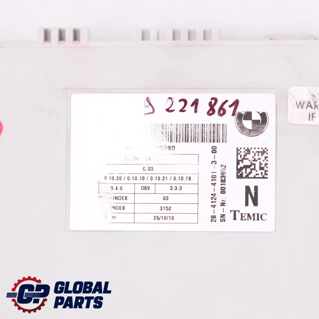 Front Left Right N/O/S Seat Control Module ECU to BMW E90 E91 E93 LCI with Part number 9221861 BMW E90 E91 E93 LCI Front Left Right N/O/S Seat Control Module ECU - SKU 9221861 - Part number 9221861