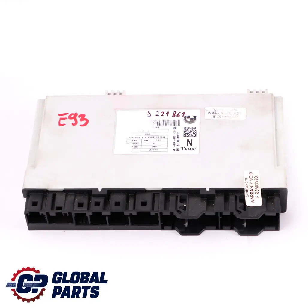 BMW E90 E91 E93 LCI Delantero Izquierdo Derecho Asiento Modulo Control ECU - SKU 9221861 - Número de pieza 9221861