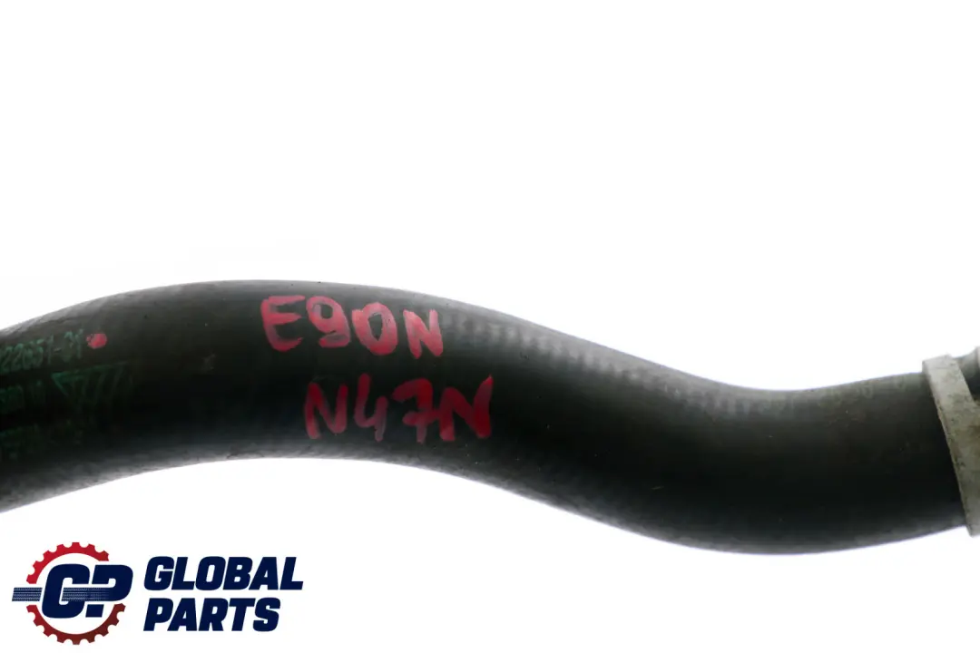 BMW 3 Series E90 E91 E92 E93 LCI N47N Radiator Engine Return Hose Line - SKU 9222651 - Part number 9222651