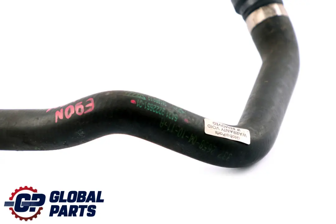 N47N Schlauch Heizkörper Motor Rücklauf für BMW E90 E91 E92 E93 LCI mit Teilenummer 9222651 BMW E90 E91 E92 E93 LCI N47N Schlauch Heizkörper Motor Rücklauf - SKU 9222651 - Teilenummer 9222651