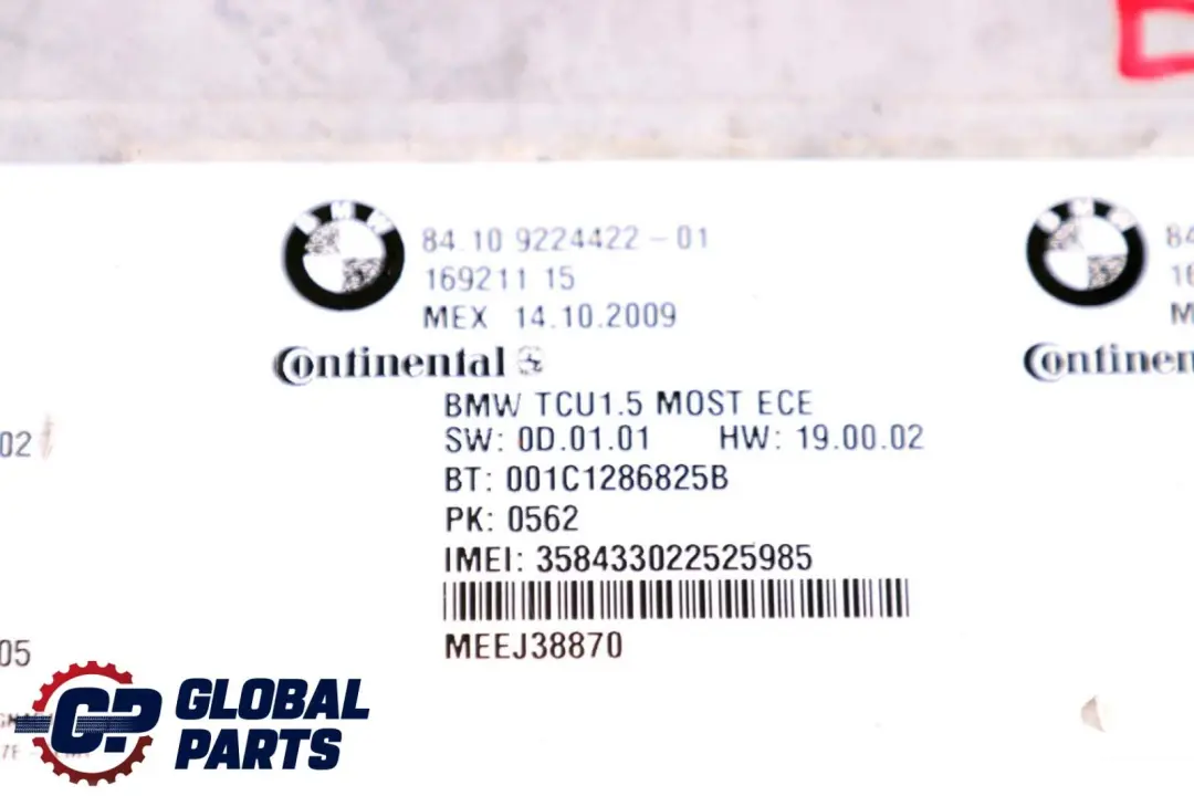 Bluetooth Control Unit BMW E60 E87 E90 Telematics Module ECU to  with Part number 9224422  Bluetooth Control Unit BMW E60 E87 E90 Telematics Module ECU - SKU 9224422 - Part number 9224422
