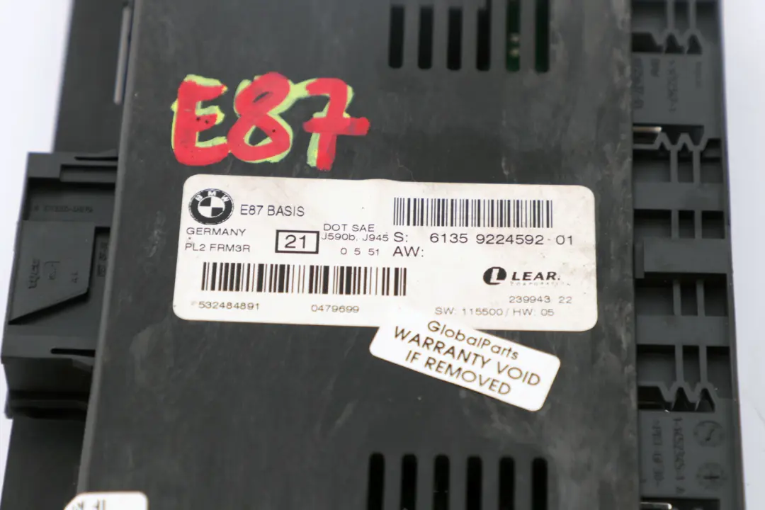 Footwell Light Module Control Unit PL2 FRM3R to BMW 1 Series E87 with Part number 9224592 BMW 1 Series E87 Footwell Light Module Control Unit PL2 FRM3R - SKU 9224592 - Part number 9224592