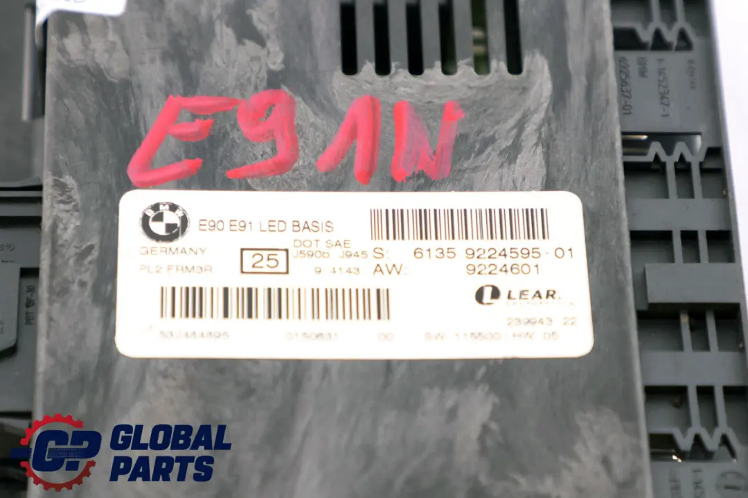 BMW 3 Series E91 LCI Footwell Light Control Module LCM LED Basis - SKU 9224595-1 - Part number 9224595