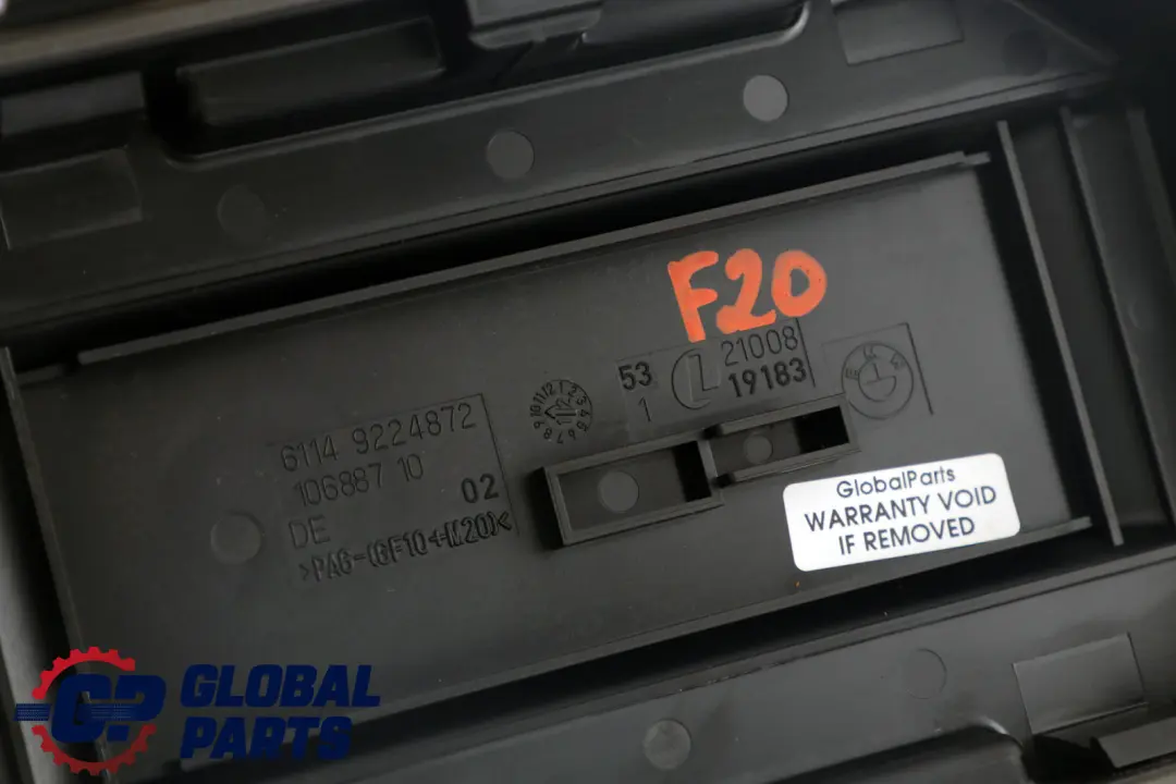 BMW 1 2 3 4 Series F20 F21 F30 F80 Cover Power Distribution Fuse Box - SKU 9224872 - Part number 9224872
