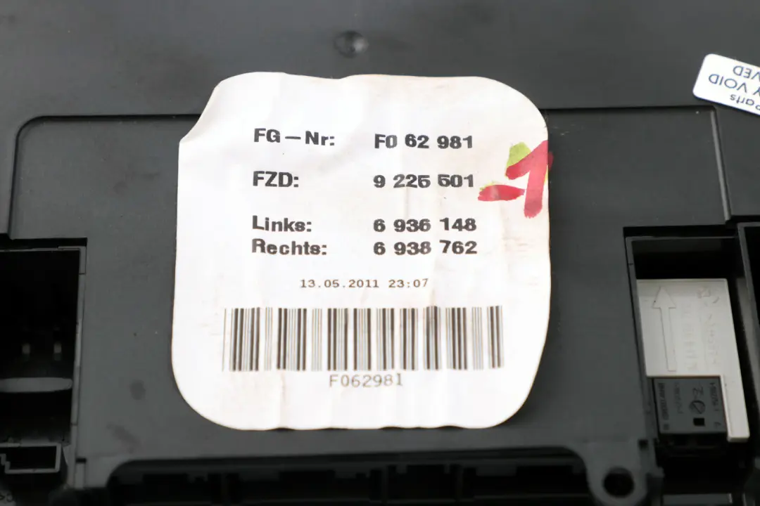  Panneau Toit BMW X1 E84 E90 E91 E92 LCI Commutation Contrôle D'Éclairage - SKU 9225501-1 - Numéro de pièce 9225501