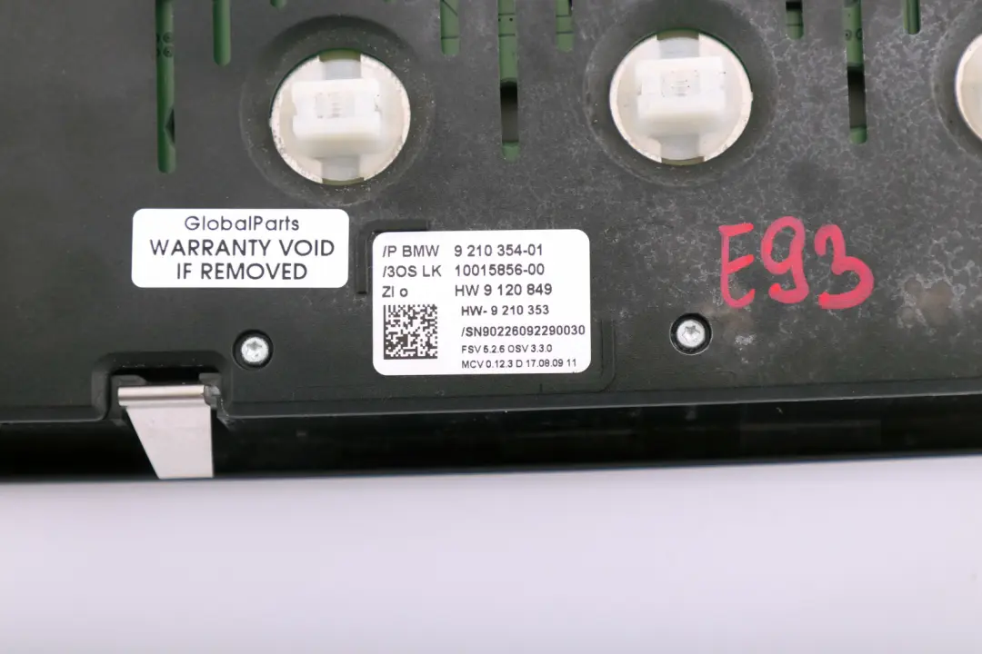 Unidad De Interruptor Luz De Techo Schwarz Negro 9210354 para BMW Z4 E88 E93 con número de pieza 9225700 BMW Z4 E88 E93 Unidad De Interruptor Luz De Techo Schwarz Negro 9210354 - SKU 9225700 - Número de pieza 9225700