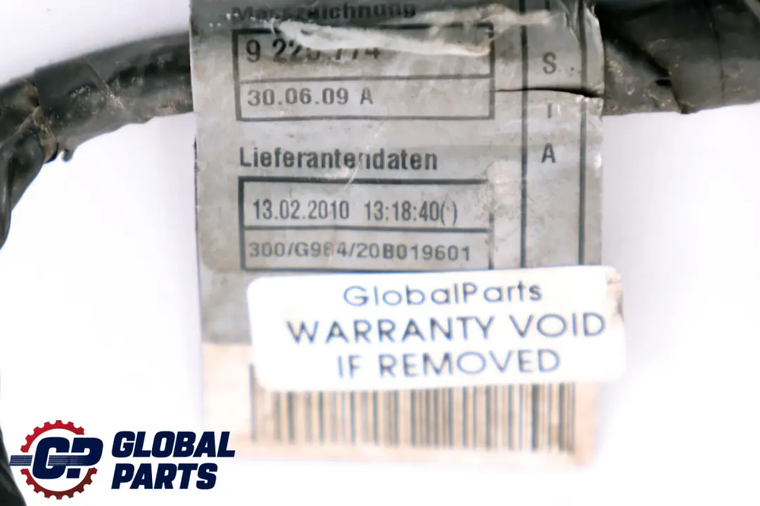 BMW Z4 Serie E89 Parachoques delantero PDC Loom Cables Wiring Set - SKU 9225771 - Número de pieza 9225771