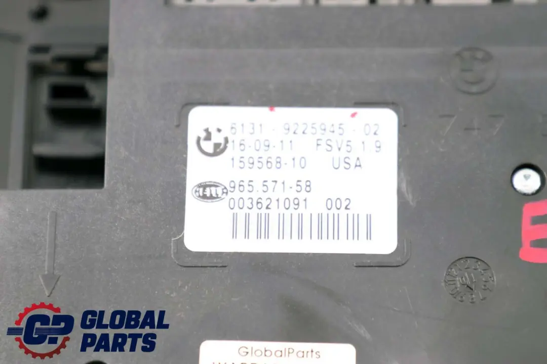 BMW X5 X6 Series E70 E71 Roof Light Switch Unit Grey - SKU 9225945 - Part number 9225945