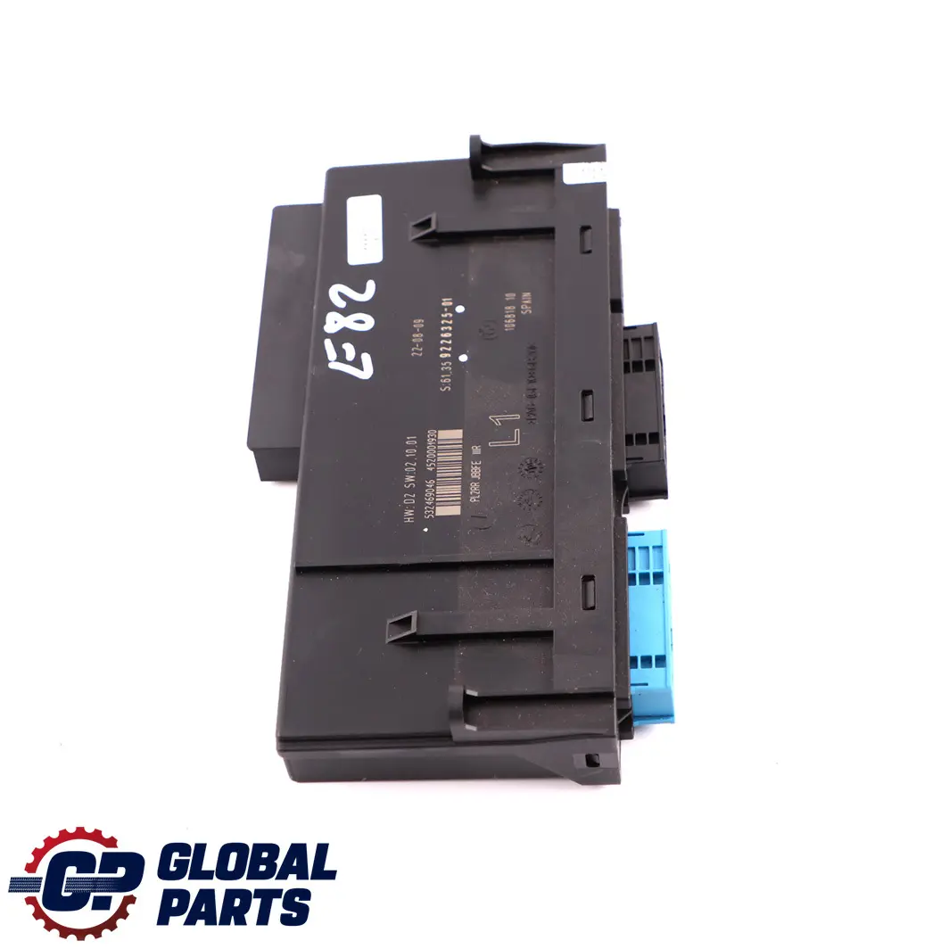 BMW 1 E82 ECU Body Control Module L1 PL2RR JBBFE IIIR Junction Box - SKU 9226325 - Part number 9226325