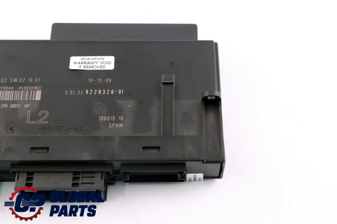 Module Commande Carrosserie Unité L2 PL2RR JBBFE III ECU pour BMW E81 à propos du numéro de pièce 9226326 BMW E81 Module Commande Carrosserie Unité L2 PL2RR JBBFE III ECU - SKU 9226326 - Numéro de pièce 9226326