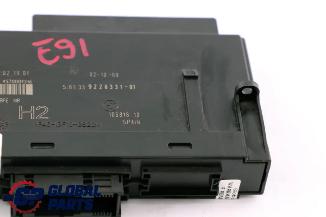 Moduł Sterownik Komfortu H2 ECU do BMW E91 o numerze 9226331 BMW E91 Moduł Sterownik Komfortu H2 ECU - SKU 9226331-1 - Numer Części 9226331