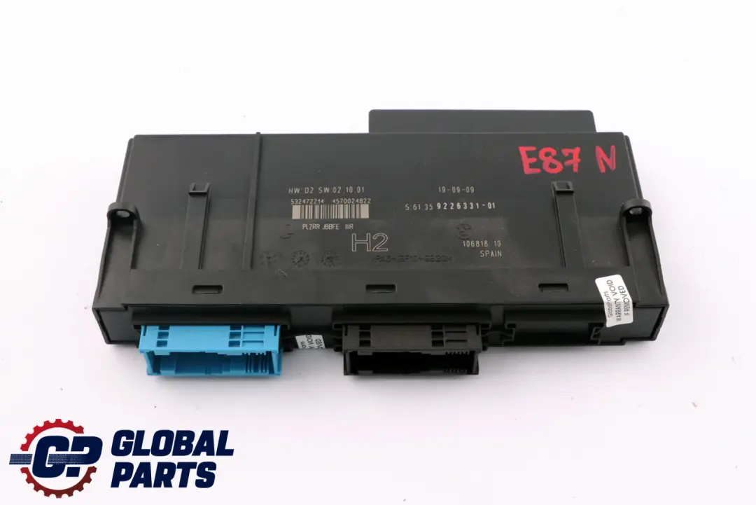 ECU Centralina Elettrica Carrozzeria Unita H2 per BMW E87 LCI con numero di parte 9226331 BMW E87 LCI ECU Centralina Elettrica Carrozzeria Unita H2 - SKU 9226331 - Numero di parte 9226331