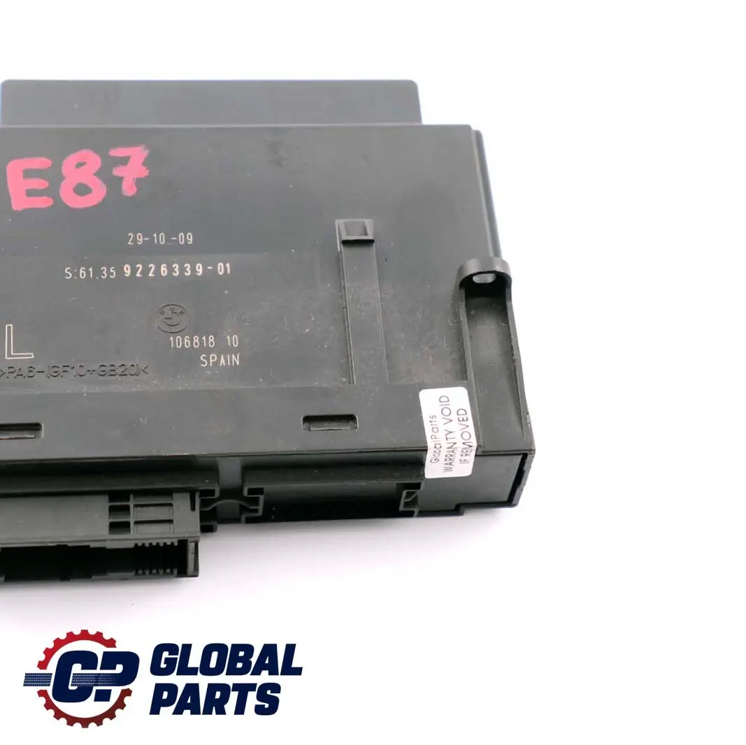 BMW 1 er E87 ECU Body Control Module KL Anschlussdose PL2 JBBFE IIIR - SKU 9226339 - Teilenummer 9226339
