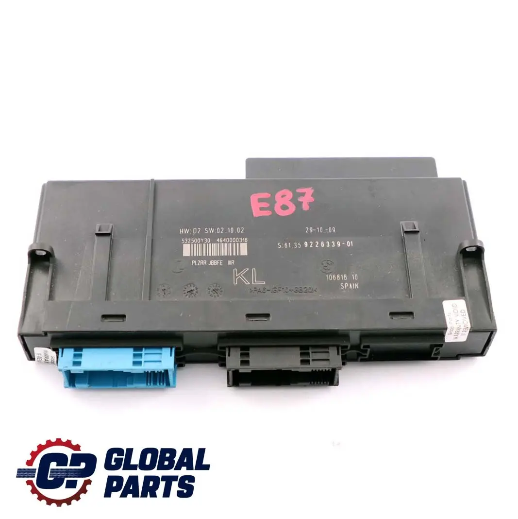 ECU Body Control Module KL Anschlussdose PL2 JBBFE IIIR für BMW 1 er E87 mit Teilenummer 9226339 BMW 1 er E87 ECU Body Control Module KL Anschlussdose PL2 JBBFE IIIR - SKU 9226339 - Teilenummer 9226339
