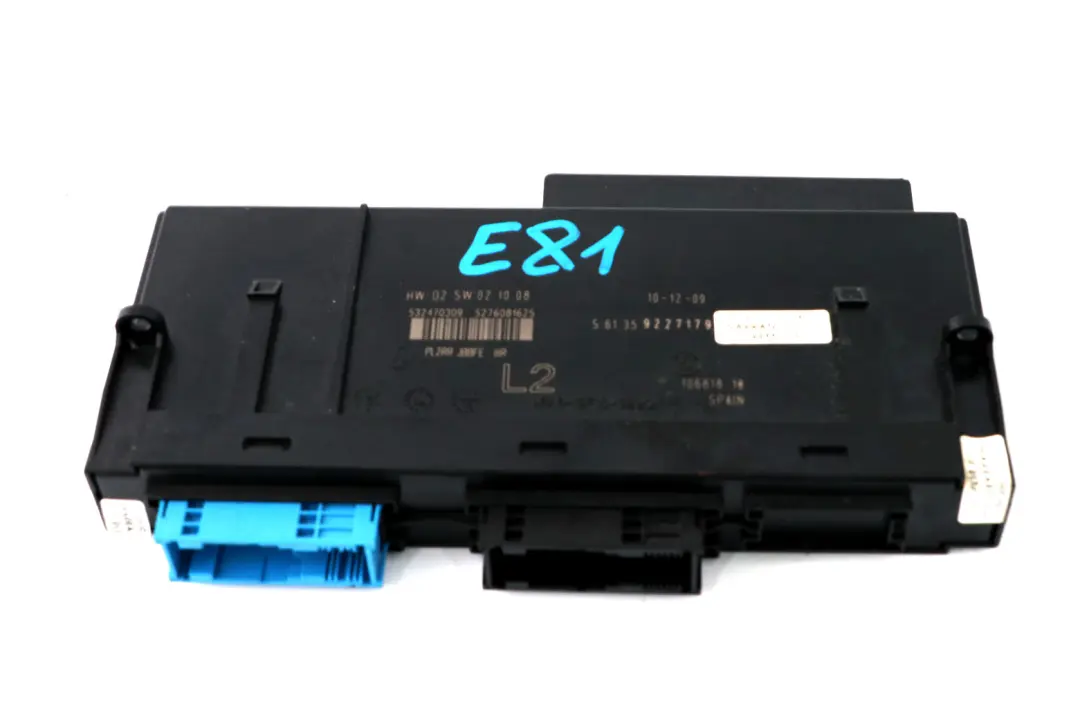 BMW E81 Karosseriesteuergerät ECU L2 PL2RR JBBFE IIIR Anschlussdose 922717 - SKU 9227179 - Teilenummer 9227179