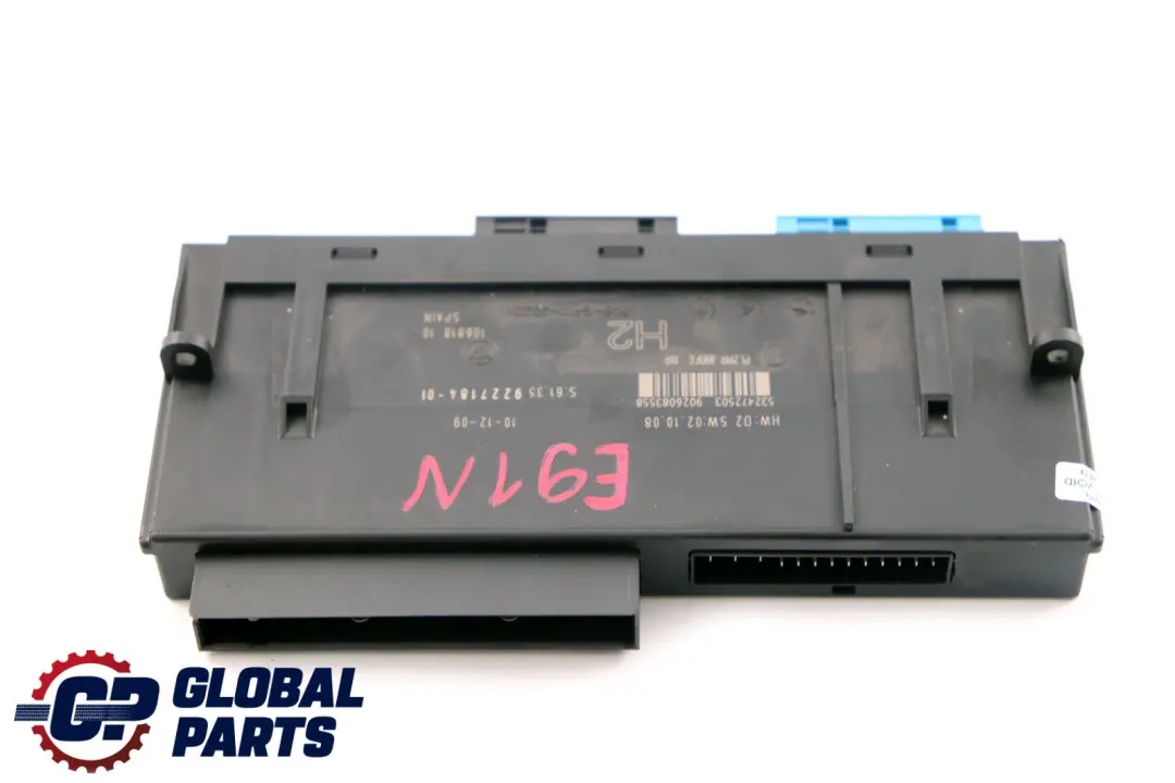 BMW 3 Series E91 LCI ECU Body Control Module Unit H2 PL2RR JBBFE IIIR - SKU 9227184-1 - Part number 9227184