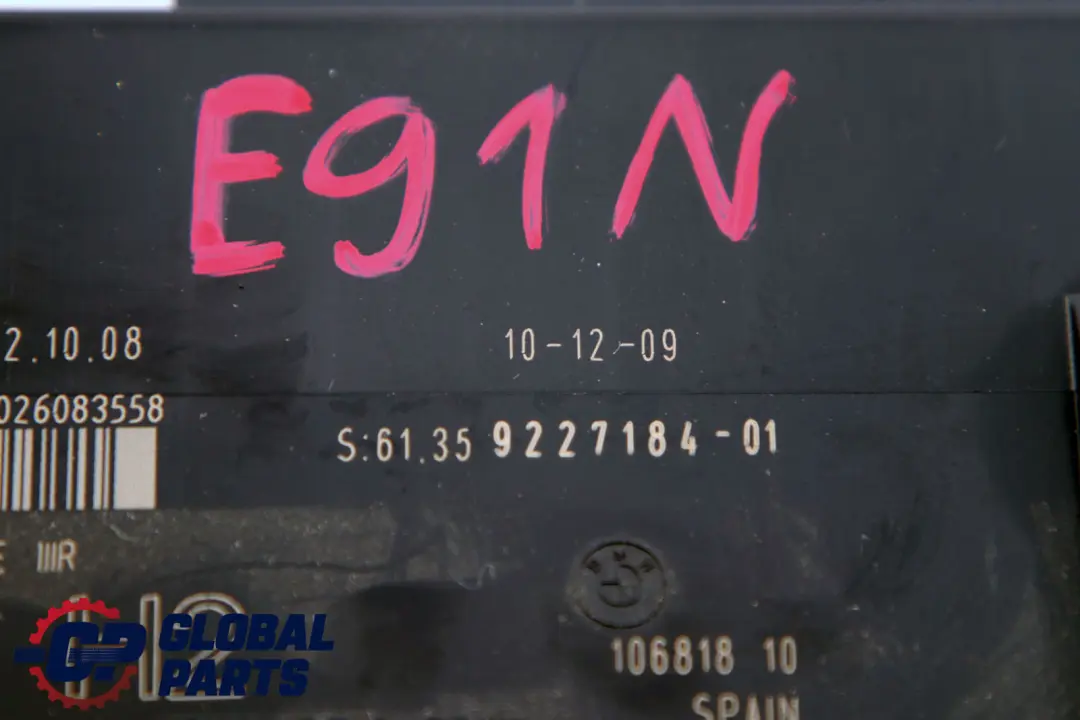 BMW 3 Series E91 LCI ECU Body Control Module Unit H2 PL2RR JBBFE IIIR - SKU 9227184-1 - Part number 9227184