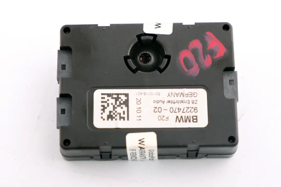Radio Antenne Amplificateur Filtre pour BMW F20 F21 à propos du numéro de pièce 9227470 BMW F20 F21 Radio Antenne Amplificateur Filtre - SKU 9227470 - Numéro de pièce 9227470