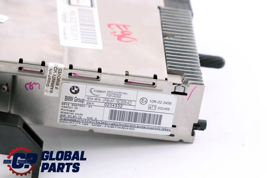 BMW E81 E87 E88 E90 E91 LCI Radio Business CD Player - SKU 9227500 - Numero di parte 9202152
