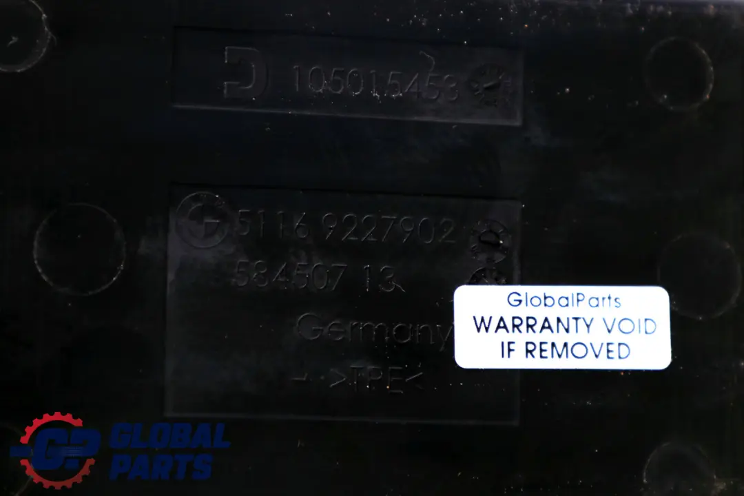 BMW F20 F21 F22 F23 F30 F31 F32 F33 F36 Center Console Mat Compartment - SKU 9227902 - Part number 9227902